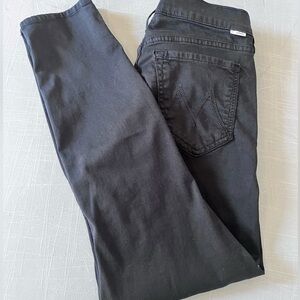 MOTHER Women’s Jeans The Looker Black Mid-Rise Everyday Denim Skinny Jeans 29